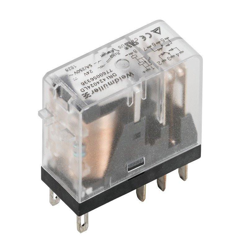 Weidmuller Miniatuur relays schakelrelais nom.stuurstroomsp.92-126,5V ac 2 wiss.cont.