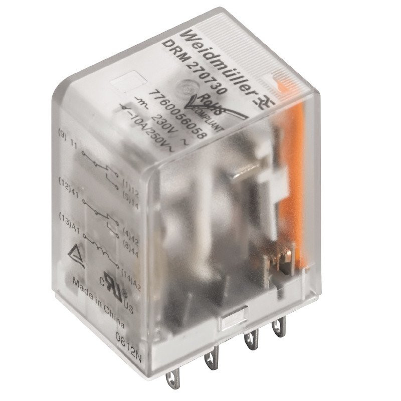 Weidmuller Miniatuur relays schakelrelais nom.stuurstroomsp.19,2-26,4V ac 2 wiss.cont.