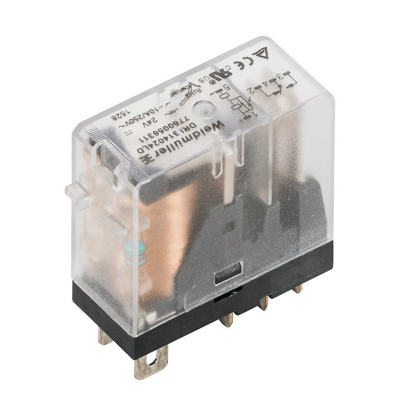 Weidmuller Miniatuur relays schakelrelais nom.stuurstroomsp.19,2-26,4V ac 1 wiss.cont.