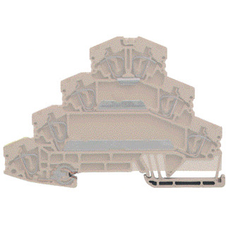 Weidmuller Verbindingsrijgklem 0,5-4MM² eendr. beige