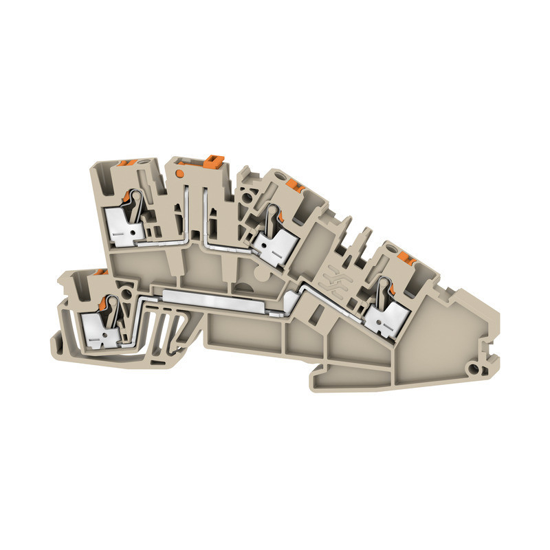 Weidmuller A-series Multi Level installation terminal block, push in, dark beige, 2.5 MM²,