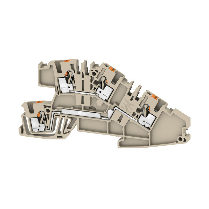 Weidmuller A-series Multi Level installation terminal block, push in, dark beige, 2.5 MM²,