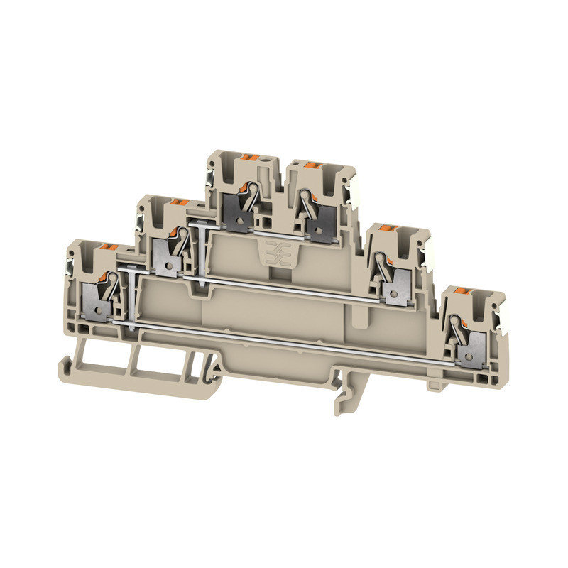Weidmuller A-series Multi-Tier modular terminal, push in, dark beige, 2.5 MM², 800 V, numb