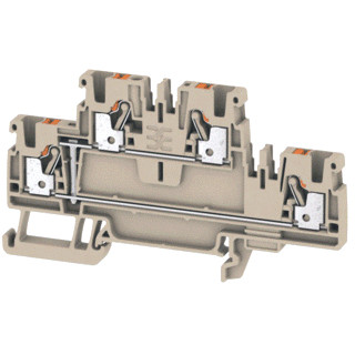 Weidmuller A-serie verbindingsrijgklem 0,5-2,5MM² eendr. 0,5-2,5MM² meerdr. beige