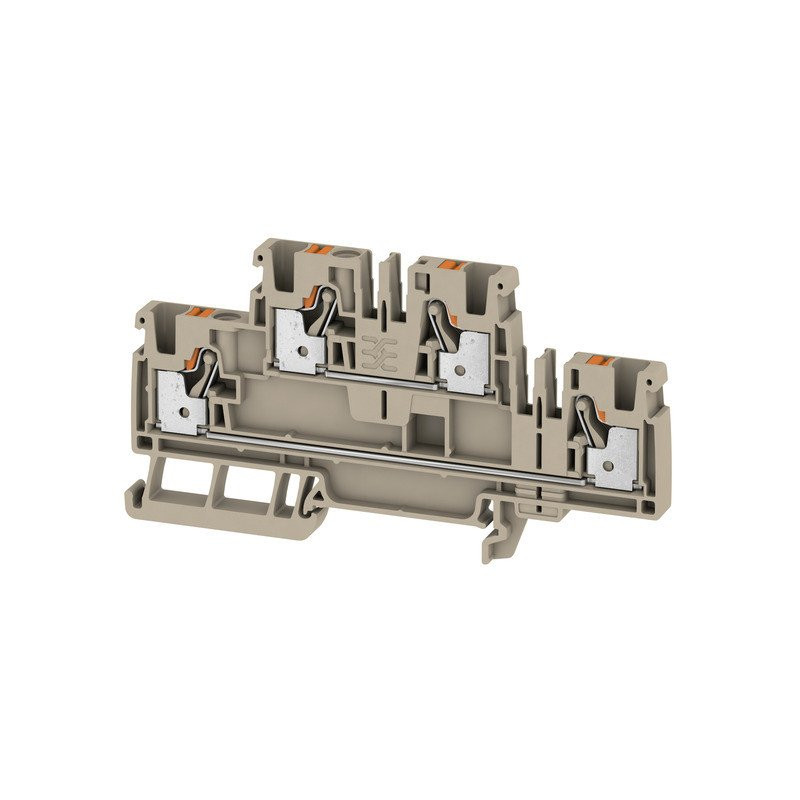 Weidmuller A-series Multi-Tier modular terminal, push in, dark beige, 4 MM², 800 V, number