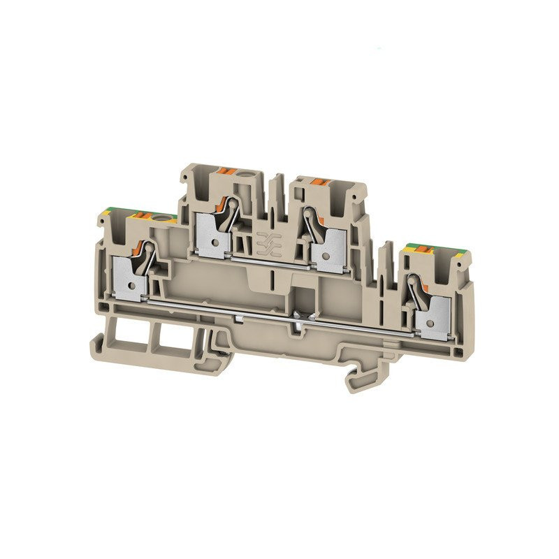 Weidmuller A-series Multi-Tier modular terminal, push in, dark beige, 4 MM², 800 V, number