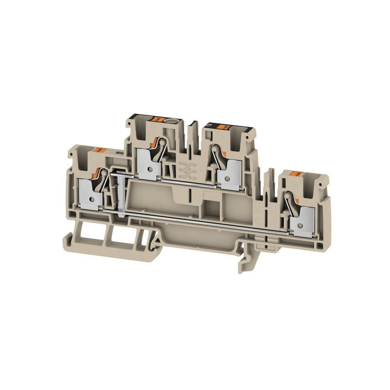 Weidmuller A-series Multi-Tier modular terminal, push in, dark beige, 4 MM², 800 V, number