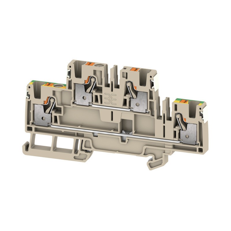 Weidmuller A-series Multi-Tier modular terminal, push in, dark beige, 4 MM², 800 V, number