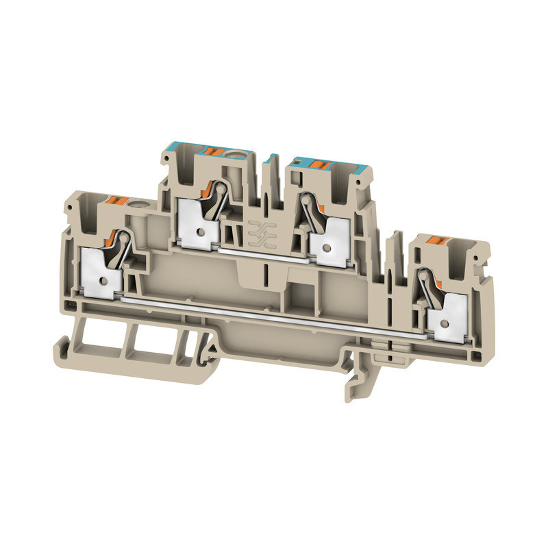 Weidmuller A-series Multi-Tier modular terminal, push in, dark beige, 4 MM², 800 V, number