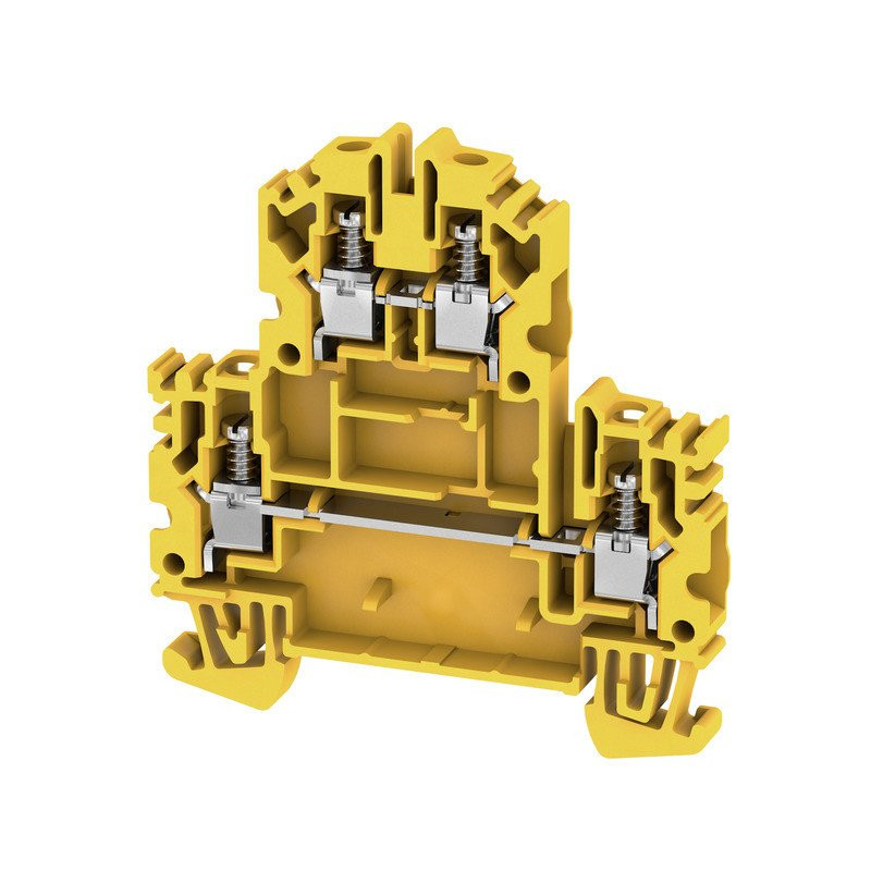 Weidmuller W-Series Multi-Tier modular terminal, screw connection, yellow, 4 MM², 800 V, N