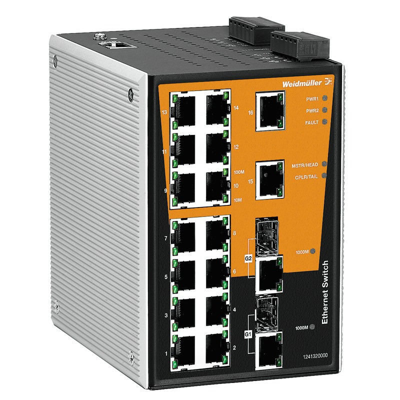 Weidmuller Network switch managed gigabit ethernet number of ports: 16 * RJ45