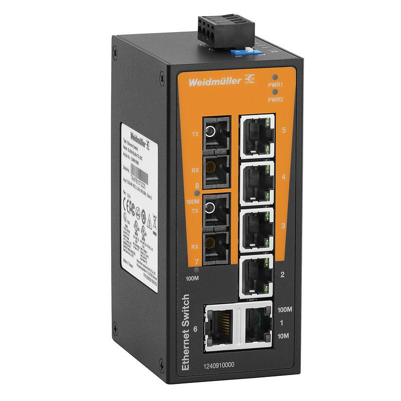 Weidmuller Network switch unmanaged fast ethernet number of ports: 6X RJ45 2