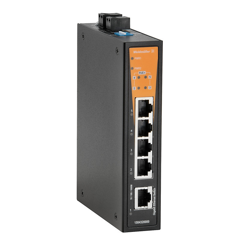 Weidmuller Network switch unmanaged poe gigabit ethernet number of ports: 4 *