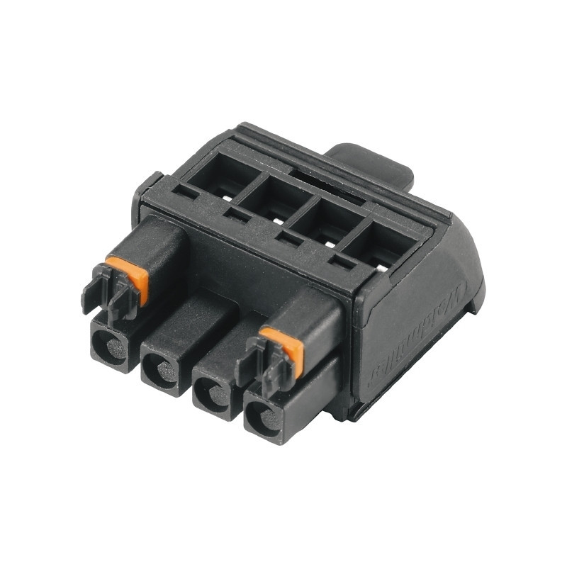 Weidmuller PCB plug connector black release lever 5.MM no.of poles: 4 tinne