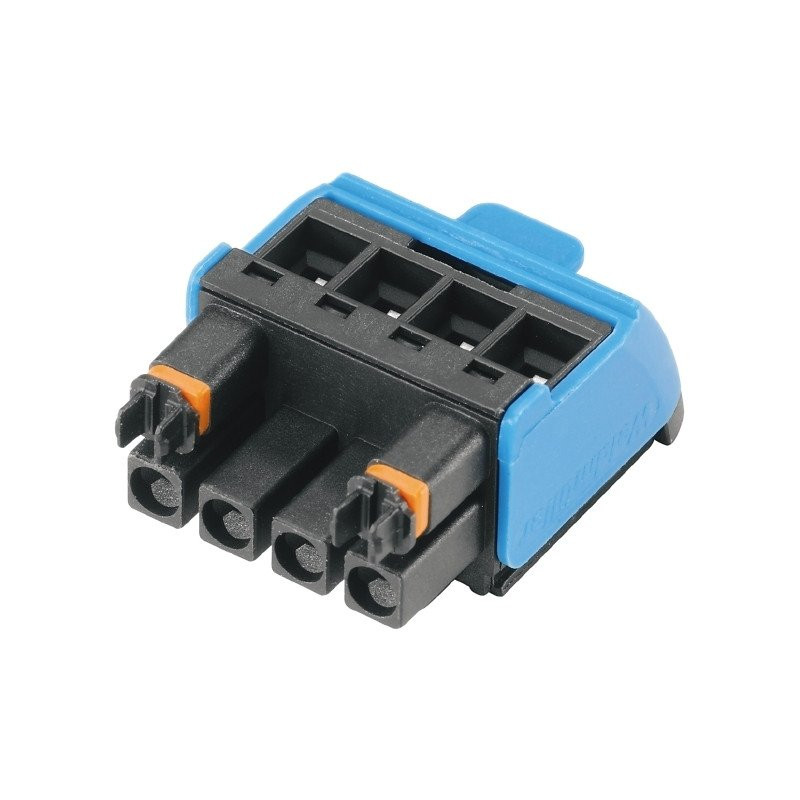 Weidmuller PCB plug connector blue release lever 5.MM no.of poles: 4 tinned
