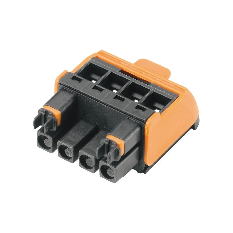 Weidmuller PCB plug connector orange release lever 5.MM no.of poles: 4 tinn