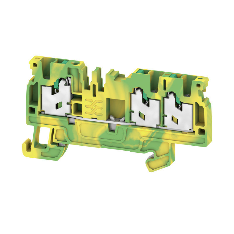 Weidmuller S-Series Pe Terminal, snap in, green/yellow, 2.5 MM², 800 V, number of connecti