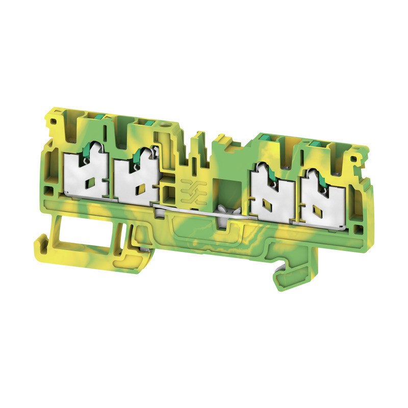 Weidmuller S-Series Pe Terminal, snap in, green/yellow, 2.5 MM², 800 V, number of connecti