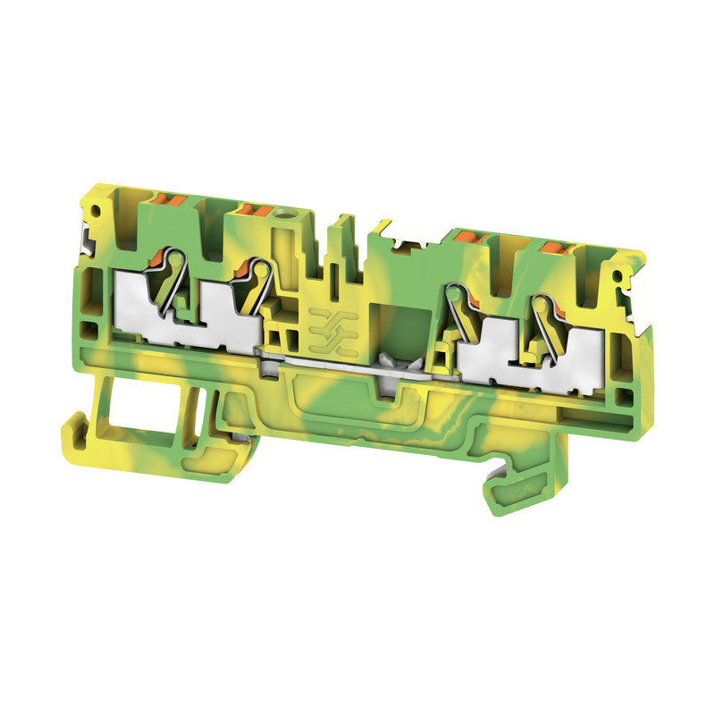 Weidmuller A-series Pe Terminal, push in, green/yellow, 2.5 MM², number of connections: 4,