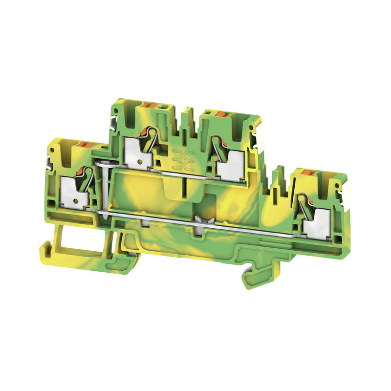 Weidmuller A-series Multi-Tier pe terminal, push in, green/yellow, 2.5 MM², 800 V, number