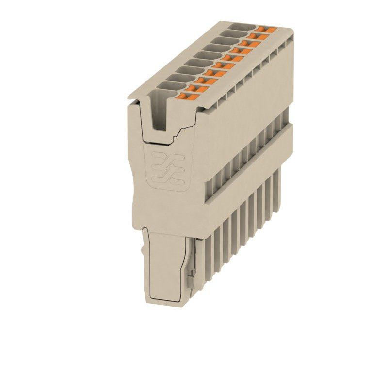 Weidmuller Plug (terminal) push in 2.5 MM² 800 V 24 A no.of poles: 10 dark