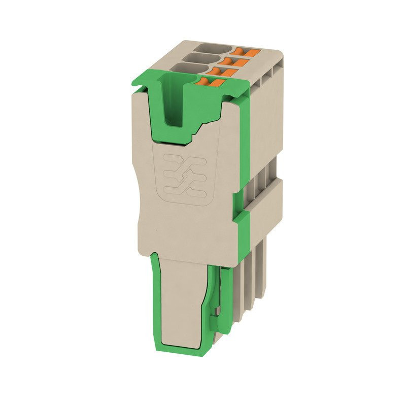 Weidmuller Plug (terminal) 2.5 MM² 8 V 24 A no.of poles: 4 dark beige gree