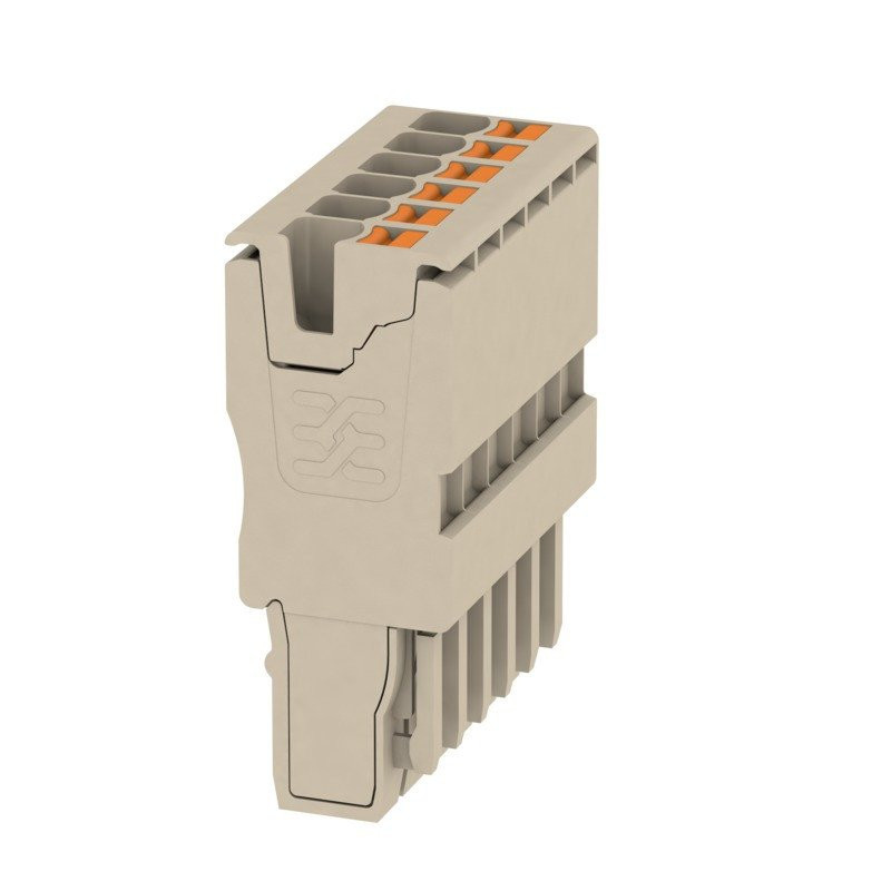 Weidmuller Plug (terminal) push in 2.5 MM² 800 V 24 A no.of poles: 6 dark