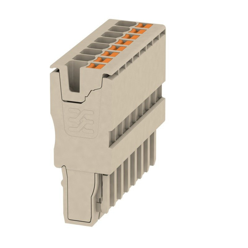 Weidmuller Plug (terminal) push in 2.5 MM² 800 V 24 A no.of poles: 8 dark