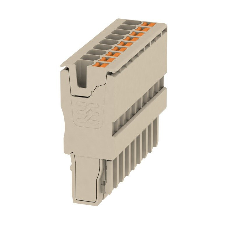 Weidmuller Plug (terminal) push in 2.5 MM² 800 V 24 A no.of poles: 9 dark