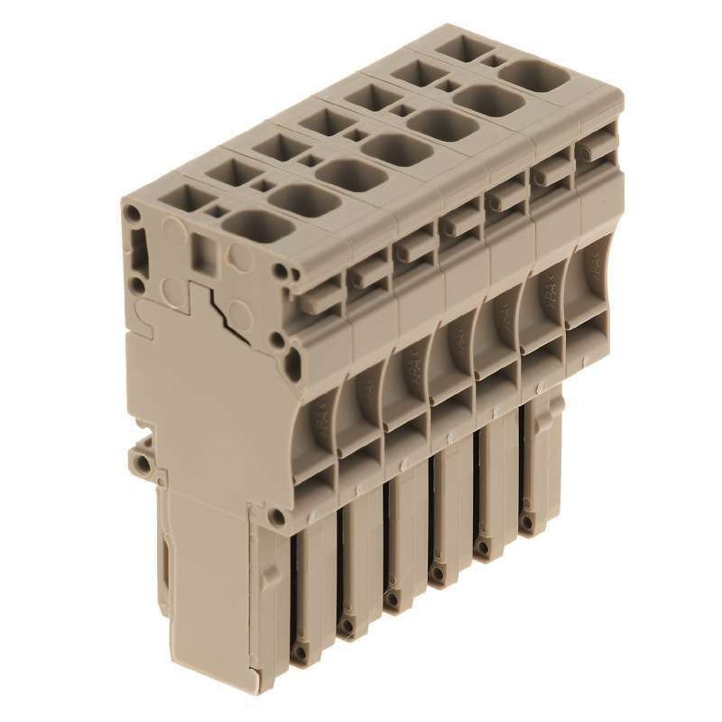 Weidmuller Plug (terminal) tension clamp connection 4 MM² 800 V 32 A no. of
