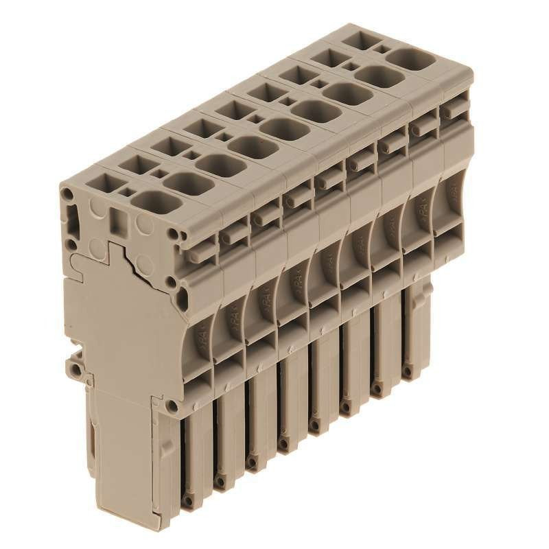 Weidmuller Plug (terminal) tension clamp connection 4 MM² 800 V 32 A no. of