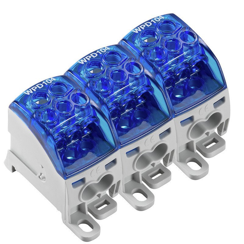 Weidmuller W-Series Potential Distributor terminal, screw connection, blue, 25 MM², 164 A,