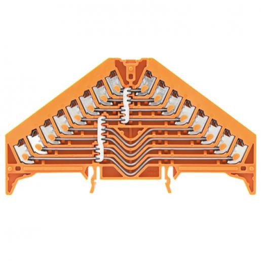 Weidmuller P-serie verbindingsrijgklem 0,5MM² eendr. 0,5-1,5MM² meerdr. oranje