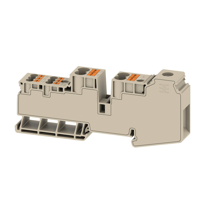 Weidmuller A-series Potential Distributor terminal, screw connection, dark beige, 35 MM², Weidmuller A-series Potential Distributor terminal, screw connection, dark beige, 35 MM²,