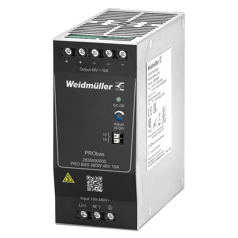 Weidmuller PRObas Power Supply, power supply, switch-mode power supply unit, 480 W, 10 A
