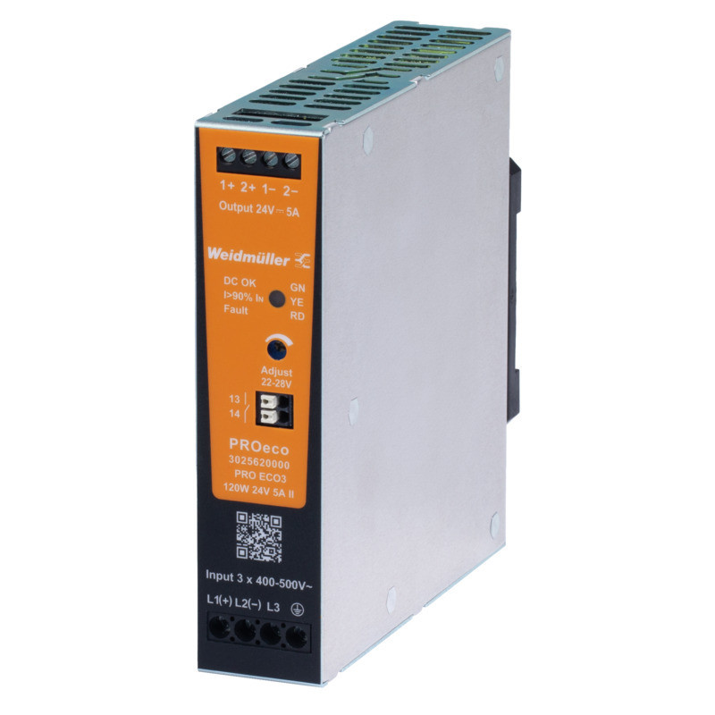 Weidmuller PROeco Power Supply, power supply, switch-mode power supply unit, 120 W, 5 A Weidmuller PROeco Power Supply, power supply, switch-mode power supply unit, 120 W, 5 A