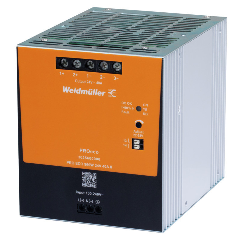 Weidmuller PROeco Power Supply, power supply, switch-mode power supply unit, 960 W, 40 A Weidmuller PROeco Power Supply, power supply, switch-mode power supply unit, 960 W, 40 A