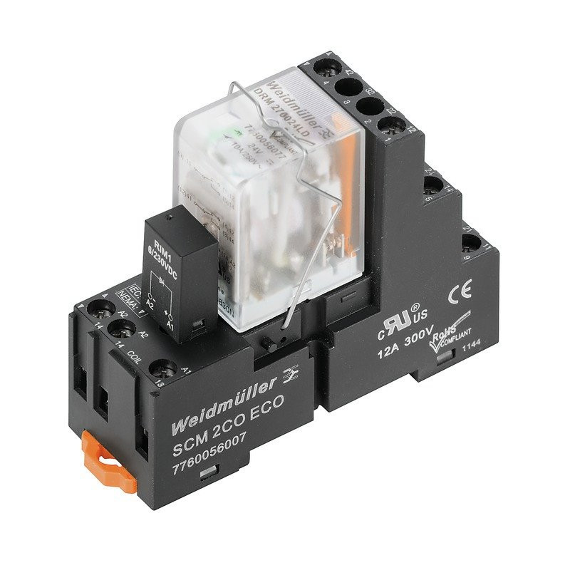 Weidmuller Schakelrelais nom.stuurstroomsp.19,2-26,4V ac 4 wiss.cont.