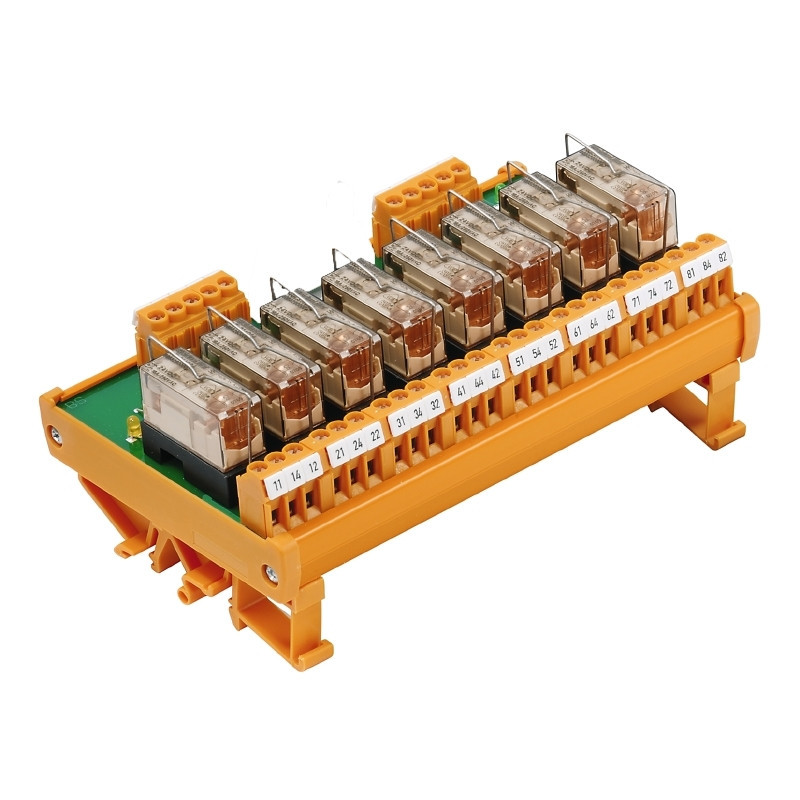 Weidmuller RSM-Series Relay Module, 24 V ac / DC, led yellow, 8 co contact (agni 90/10) , 6