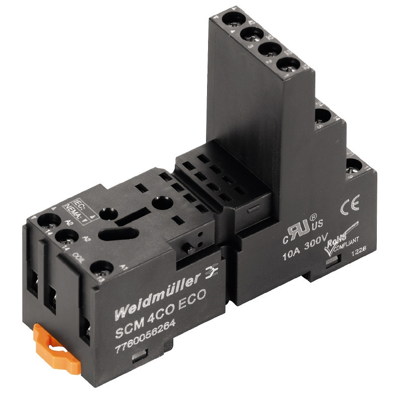 Weidmuller Relay socket ip2 2 co contact 12 A screw connection