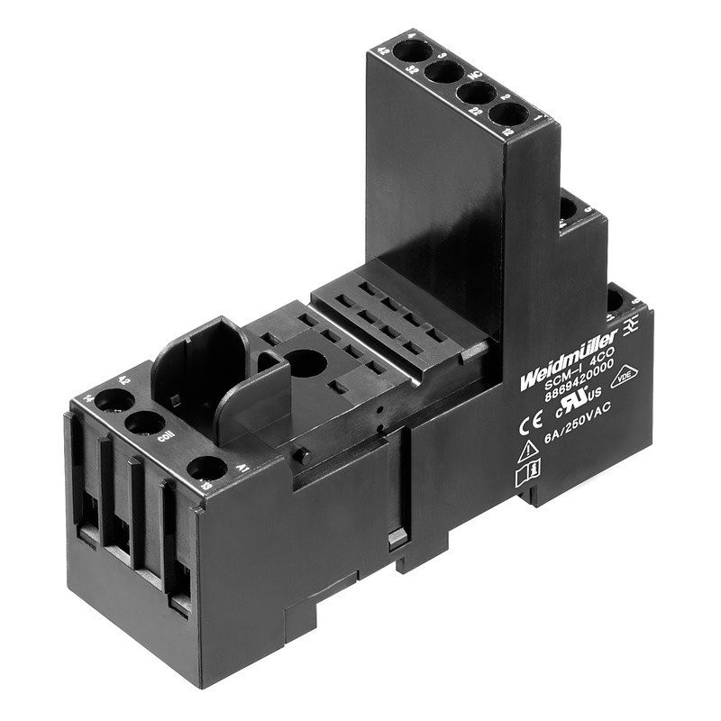 Weidmuller Relay socket ip2 2 co contact 12 A screw connection