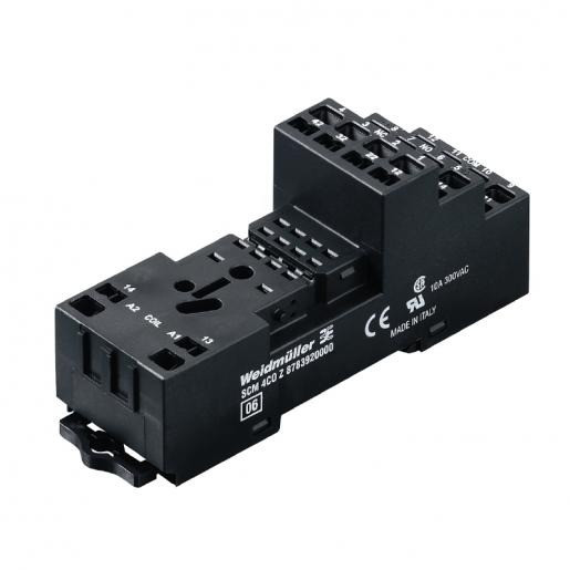 Weidmuller Relay socket ip2 4 co contact 1 A tension clamp connection