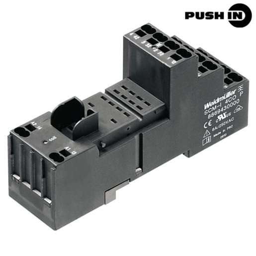 Weidmuller SCM-I 4co P riderseries RCM relay base continuous current: 6 A pus
