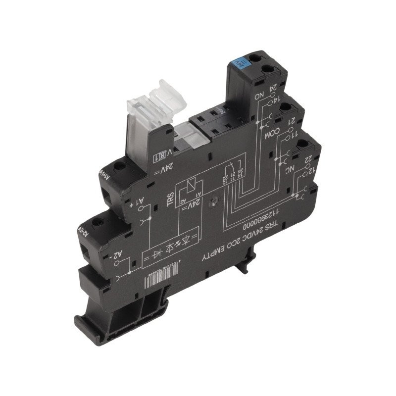 Weidmuller Relay socket ip20 60 V uc ±10 % rectifier 2 co contact 10 A SCR