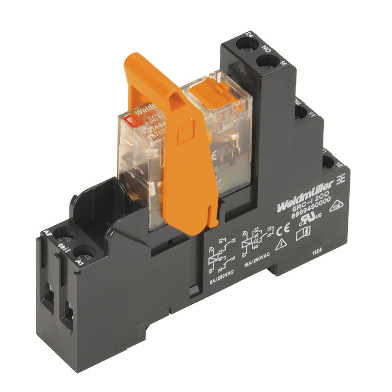 Weidmuller RIDERSERIES RCI Relay Module, 24 V ac, red led, 1 co contact (agni) , 250 V ac, 16 A,