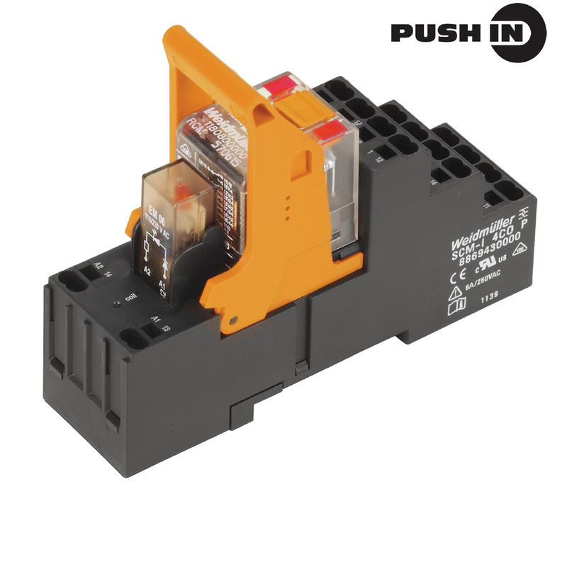 Weidmuller RIDERSERIES RCM Relay Module, 24 V ac, red led, 2 co contact (agni) , 240 V ac, 12 A,