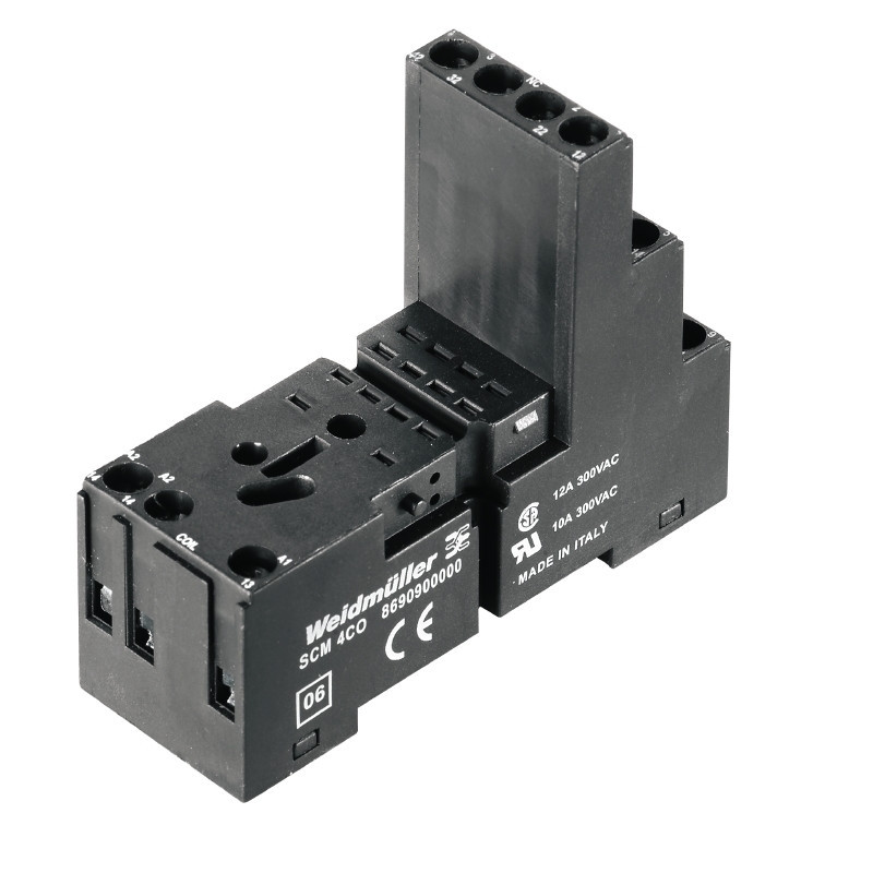 Weidmuller RIDERSERIES RCM Relay Socket, ip20, 3 co contact , 12 A, screw connection