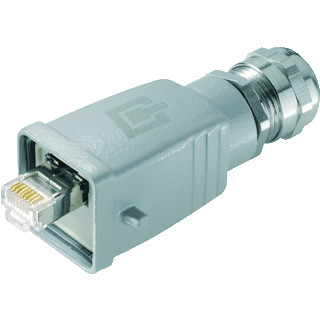 Weidmuller RJ45 crimp plug variant 5 cat.6a / class ea (iso/iec 11801 2010)