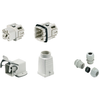 Weidmuller Industrial connectors (set) series: ha screw connection size: 1 no