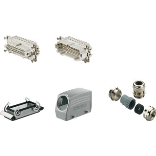 Weidmuller Rockstar HDC kits-heavy duty connectors kit he size: 6 poles: 16,